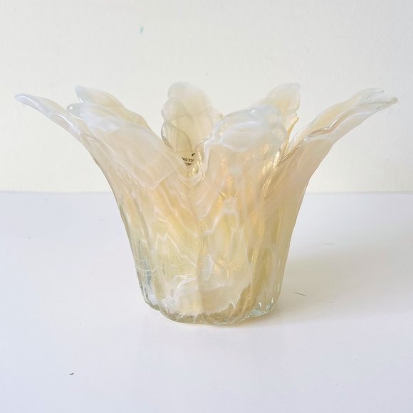 Lavorazione Murano Art Glass, Honey and white Color - Picture 4 of 14